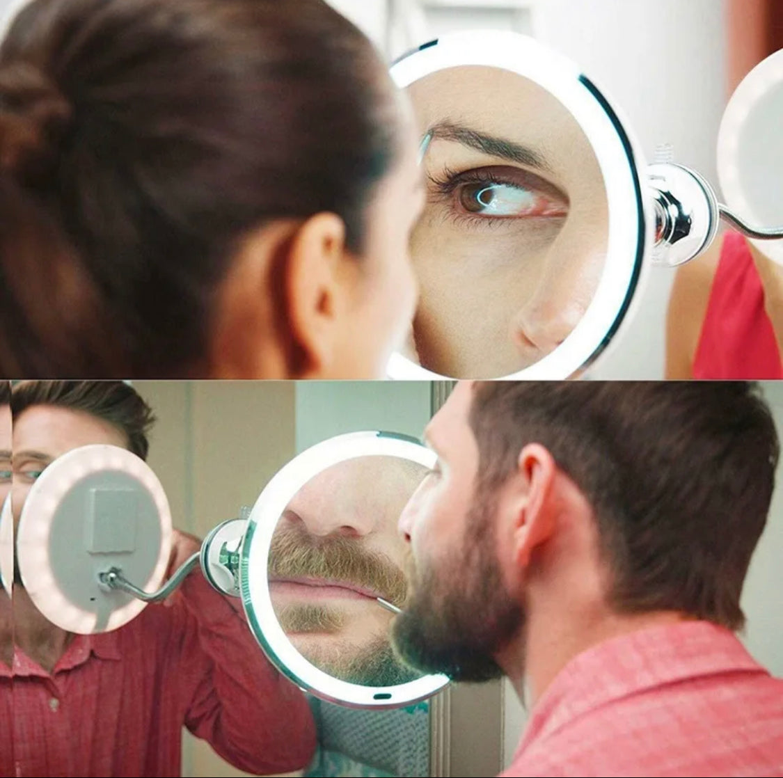 Folding LED Lamp Mirror, Bathroom Magnification Vanity Mirror, Smart Makeup Mirror Folding LED Lamp Mirror, Bathroom Magnification Vanity Mirror, Smart Makeup Mirror